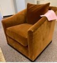Norwalk - Rust Velvet Swivel Chair