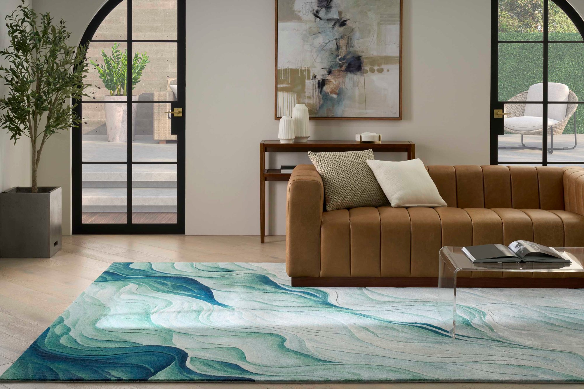 Nourison Home - SOCIAL_PRISM_PRS42_SILGN_SILVER_GREEN_8x10_0841491143834_8505_16x9