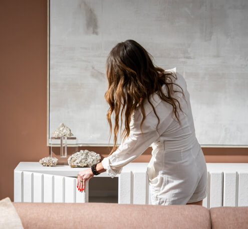 Woman With Cabinet